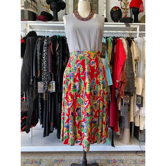 vintage 1960s pinstriped sleeveless top button back chambray white seersucker 34 - Picture 4 of 9